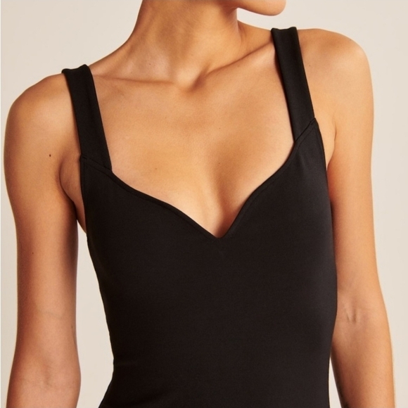 ABERCROMBIE & FITCH SWEETHEART POINTE SLEEVELESS DRESS IN BROWN, SZ MEDIUM TALL - Picture 5 of 11